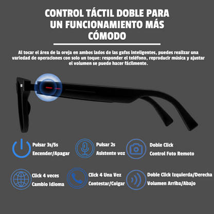 Gafas Inteligentes LumaTech Vision - Audio Bluetooth 5.3