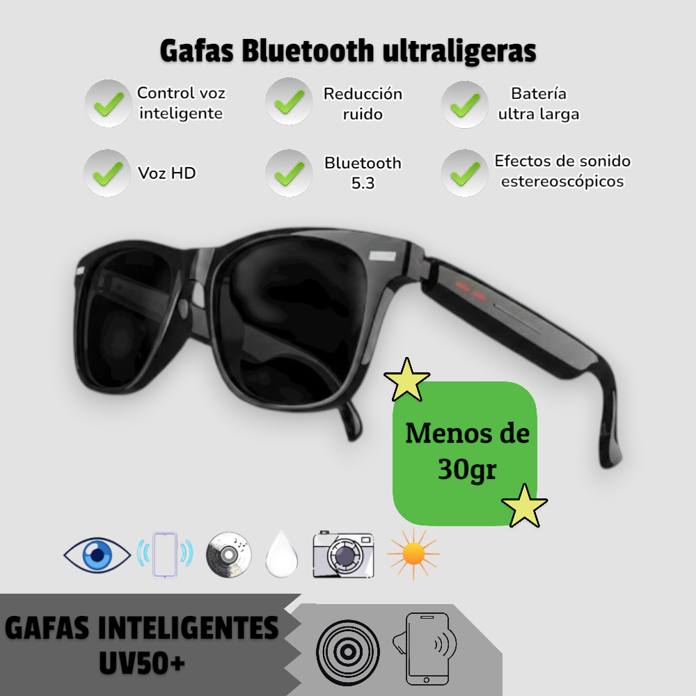 Gafas Inteligentes LumaTech Vision - Audio Bluetooth 5.3