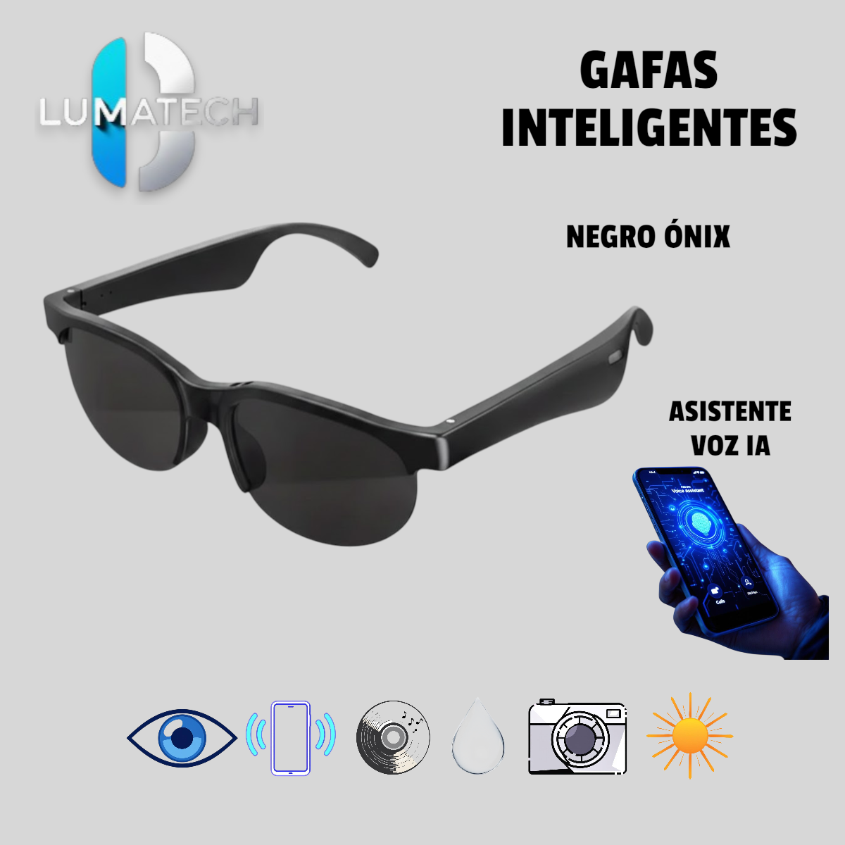 Gafas Inteligentes LumaTech Vision - Audio Bluetooth 5.3