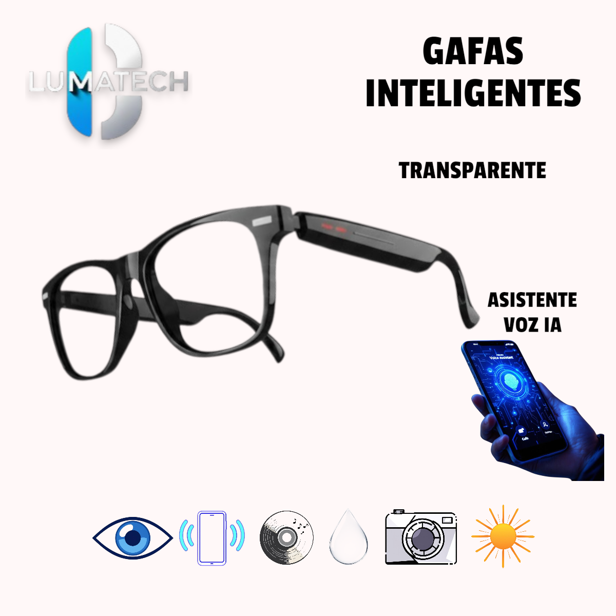 Gafas Inteligentes LumaTech Vision - Audio Bluetooth 5.3